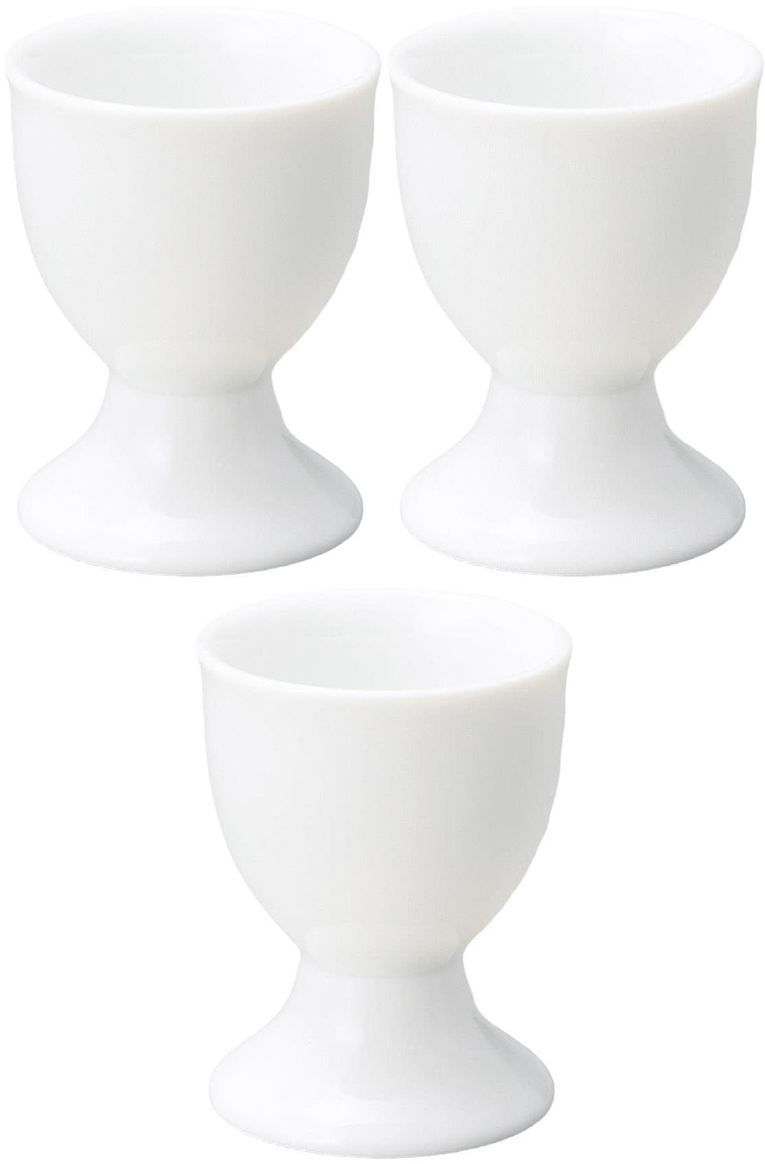 

Set of 3 White Egg Stands [4.9 x 6.3cm] | Egg Stands