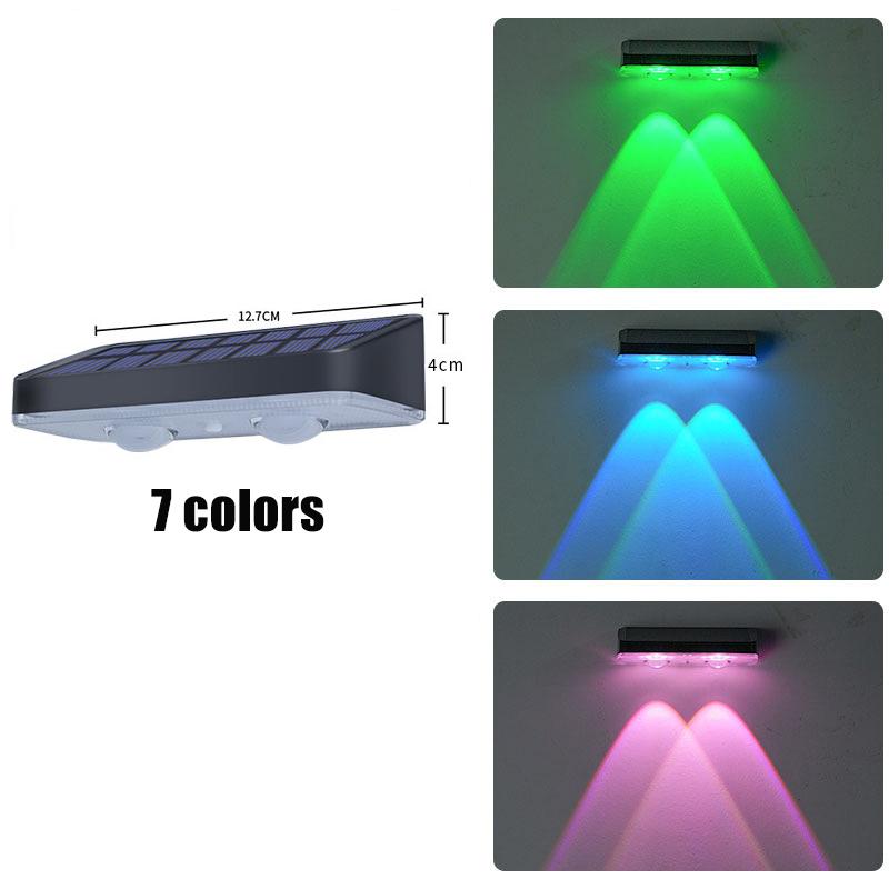 

3Color Outdoor Solar Garden Light Outdoor Waterproof High Brightness Spotlight Wall Lamp for Home Villa Fence Porches Decorative різнокольорові кольору