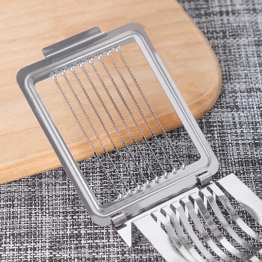 Egg Cutter Stainless Steel Wire Egg Slicer Portable for Hard Boiled Eggs Home Kitchen