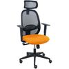 Chaise De Bureau - PIQUERAS Y CRESPO - Bali - Ergonomique - Dossier En Maille - Accoudoirs Réglables