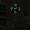 Luminous Wall Clock 12 Inch Wooden Silent Non-Ticking Kitchen Wall Clocks With Night Lights For Indoor/Outdoor Living Room Bed