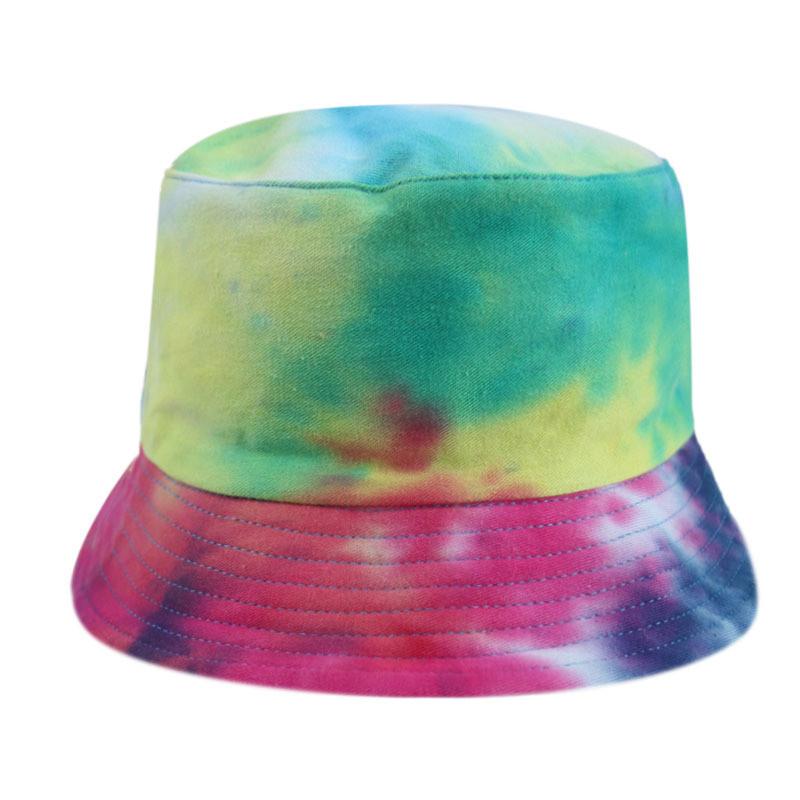 Fashionable Street Style Fisherman Hat With Ombre Tie-dye Pattern Reversible Design