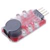 5 Pcs Lithium Battery Low Voltage Alarm Sound Light Warning Real Time Detection Battery Voltage Buzzer Alarm for 2S 3S