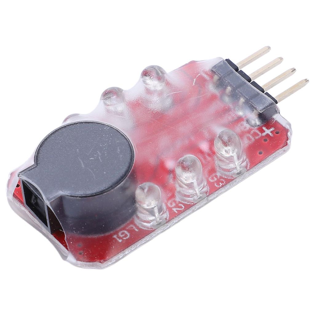 5 Pcs Lithium Battery Low Voltage Alarm Sound Light Warning Real Time Detection Battery Voltage Buzzer Alarm for 2S 3S