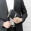[Revetta] Stingray Leather Long Wallet, Galuchat, Large Capacity, 40 Card Slots, Black, Double Round Zipper, Men's Genuine Leather [191stw-2-a]