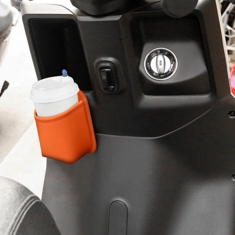 Leather Water Cup Storage Box By The Car Door And Multi-functional Beverage And Garbage Storage Box On The Back Of The Seat
