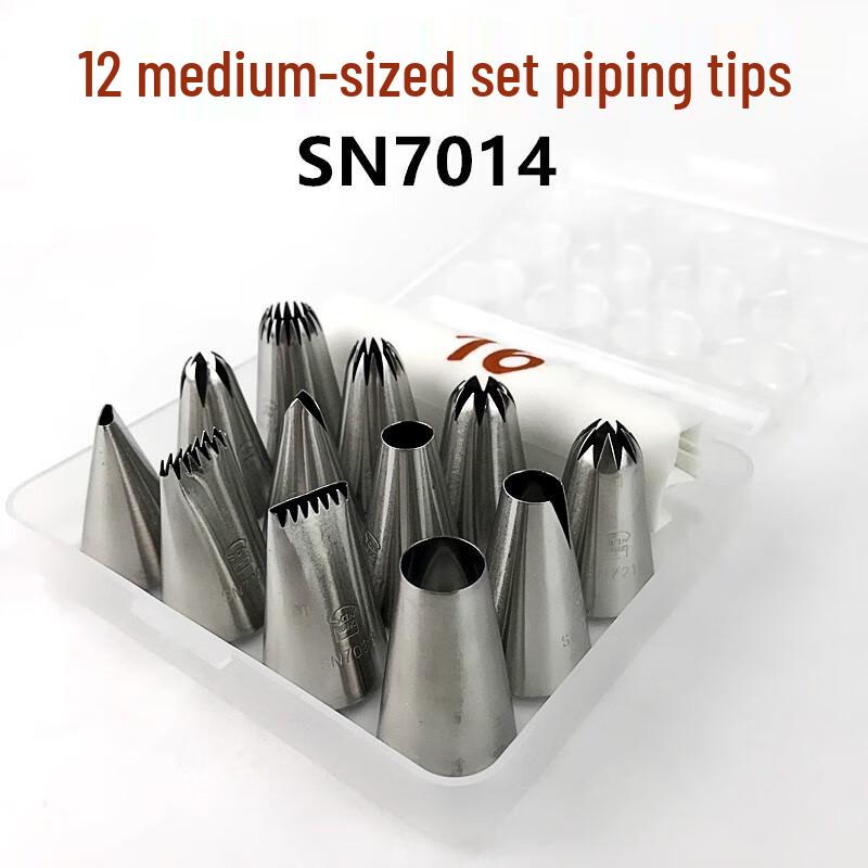 

San Neng 12-Piece Cake Decorating Piping Nozzle Set