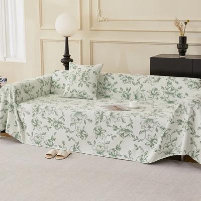 Chenille Reversible Couch Cover Floral Blankets Covers Multifunctional Sofa Towel Blanket Chair Slipcover Fit for All-seasons