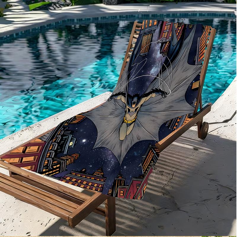 Toalha de Praia com Estampa do Batman, Toalha de Praia Versátil Leve Absorvente para Piscina Surf Yoga Banheiro, Perfeita para Presente de Aniversário Feriado