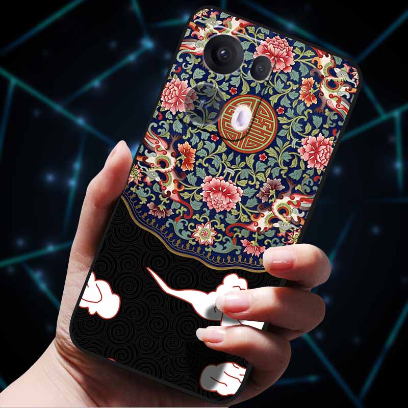 3D Flowers Emboss Fundas For OPPO Reno 13 Reno13 Pro 13F 5G Case Soft Silicone Phone Case for OPPO Reno13 Pro Back Cover Coque