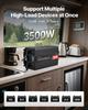 3500W Wechselrichter, 12V DC auf 230V AC Reiner Sinus-Wechselrichter, Solar Auto Ladekonverter mit LCD-Display, Fernbedienung, USB-Anschluss, 2 AC-Steckdosen,