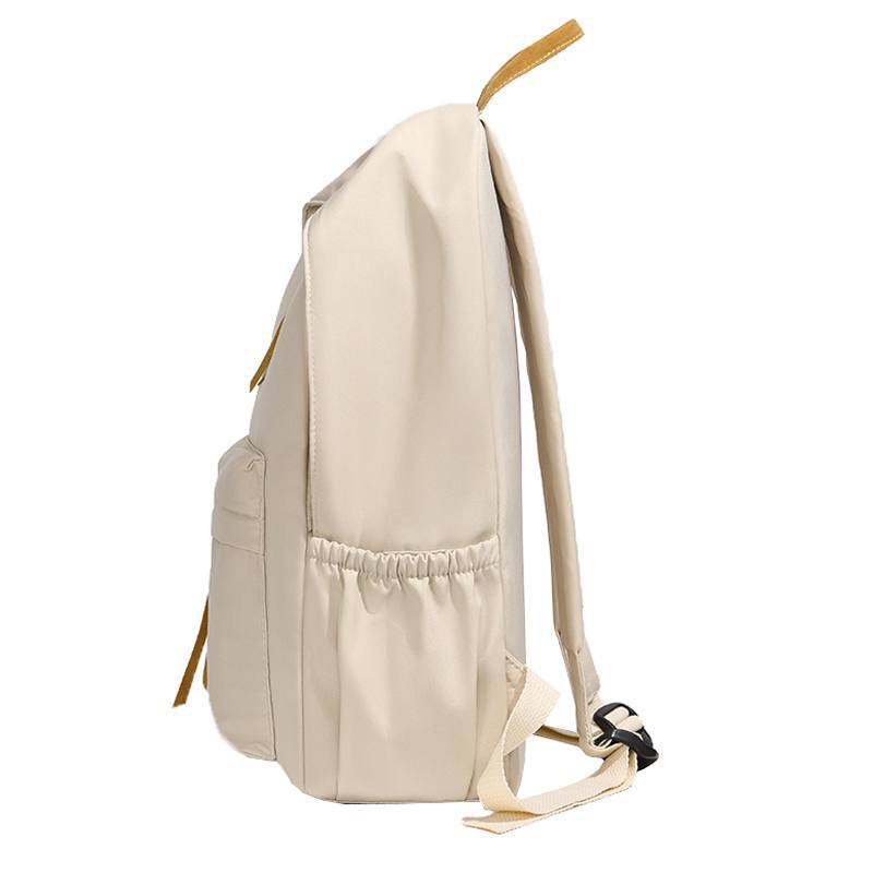 High-value Casual Backpack for Women with Versatile and Lightweight Schoolbags Simple Large Capacity Solid Color Backpack