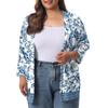 Women's Fall And Winter Fashion Casual Soild 3/4 Sleeve Mid-Length Cardigan Jacket