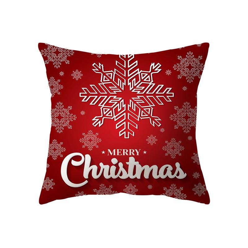 Christmas Theme Christmas Decoration Printing Pattern Cushion Cover Home Living Room Sofa Decoration Pillow Pillow Cover