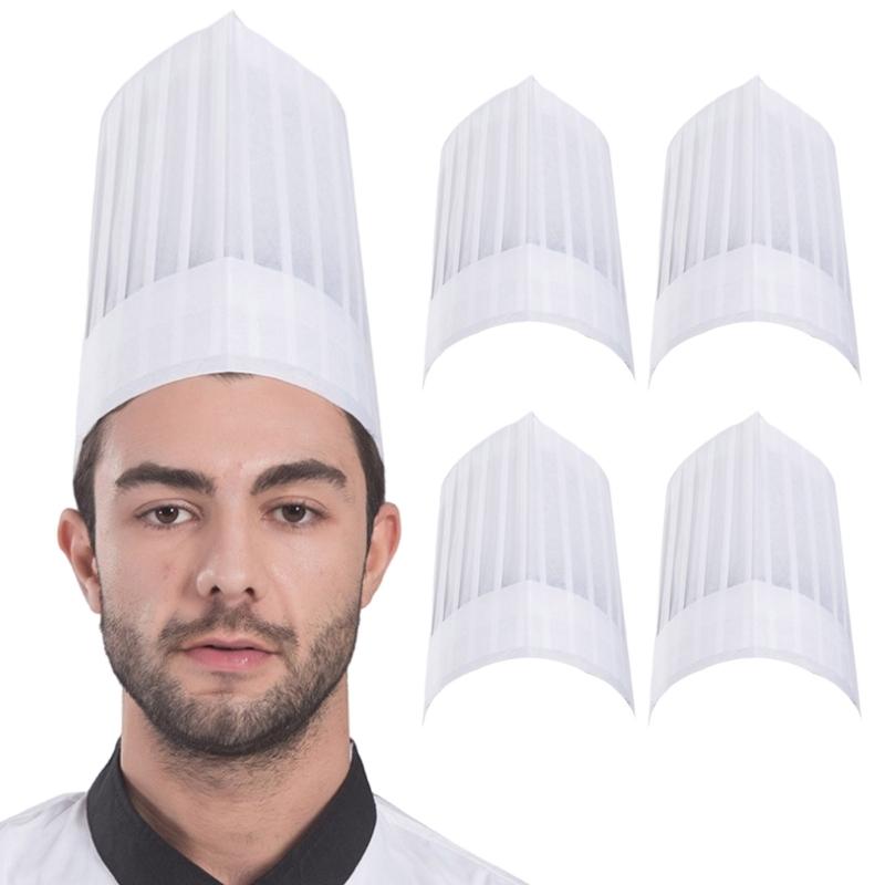 

Professional Kitchen Cook Caps Lightweight And Breathable For Culinary And Food Processing Environment Restaurant 5PCS 1