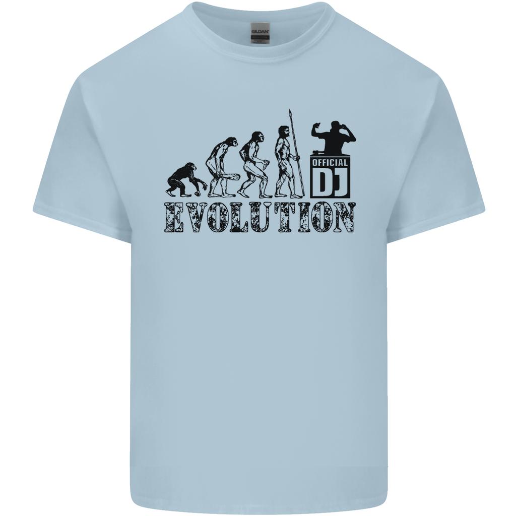 Evolution of a DJ Music DJing Vinyl Decks Unisexs Light Cotton TShirt