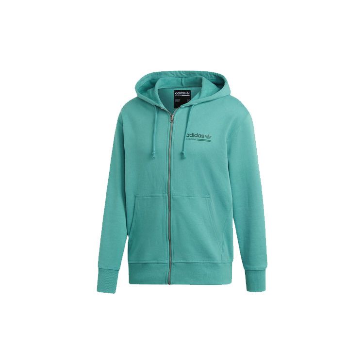 

Adidas Originals Trefoil Повседневная приталенная куртка с капюшоном на молнии Мужские топы Зеленый DV1935