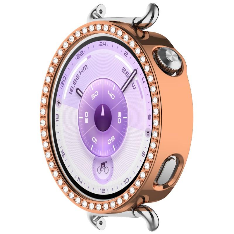 Bling PC Hollow Cover Frame For Huawei Watch GT6 41mm Case Protector Diamond Crystal Bumper for GT6 41mm Shell Accessorie