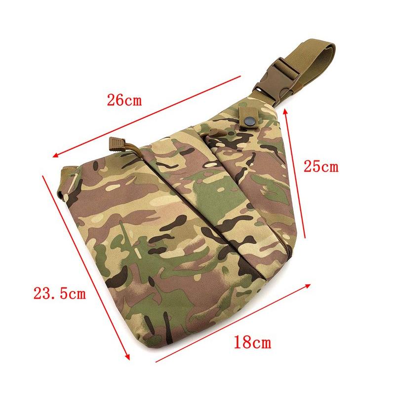 Multifunctional Concealed Storage Gun Bag Holster Men's Left Right Nylon Shoulder Bag Anti-theft Bag Chest Bag Hunting