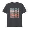 Vintage Retro Leopard Print Mama Stacked Text Casual T Shirt Vintage Washed Breathable Soft Slightly Streetwear