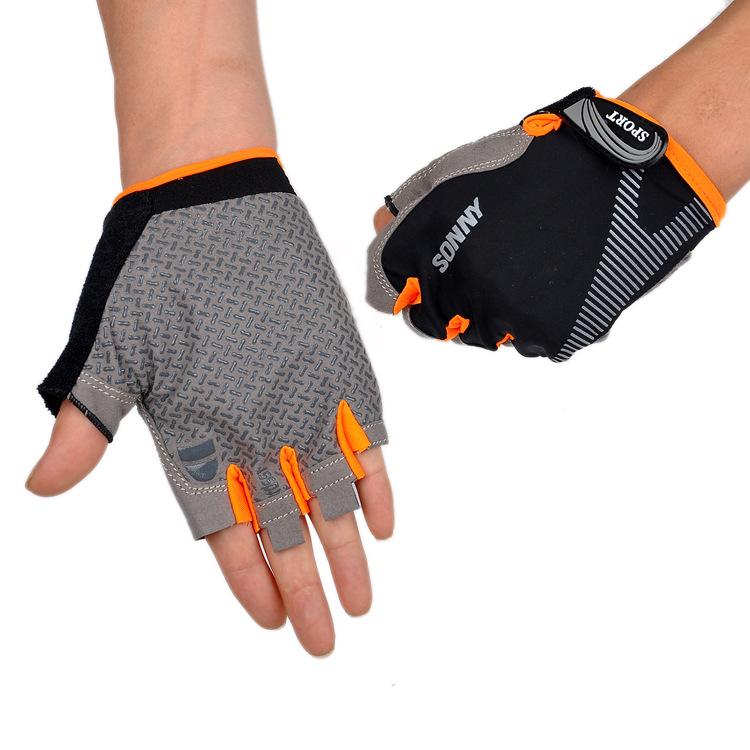 Men's and Women's Half-Finger Fitness Gloves for Outdoor Gym Sports and Mountain Bicycle Riding