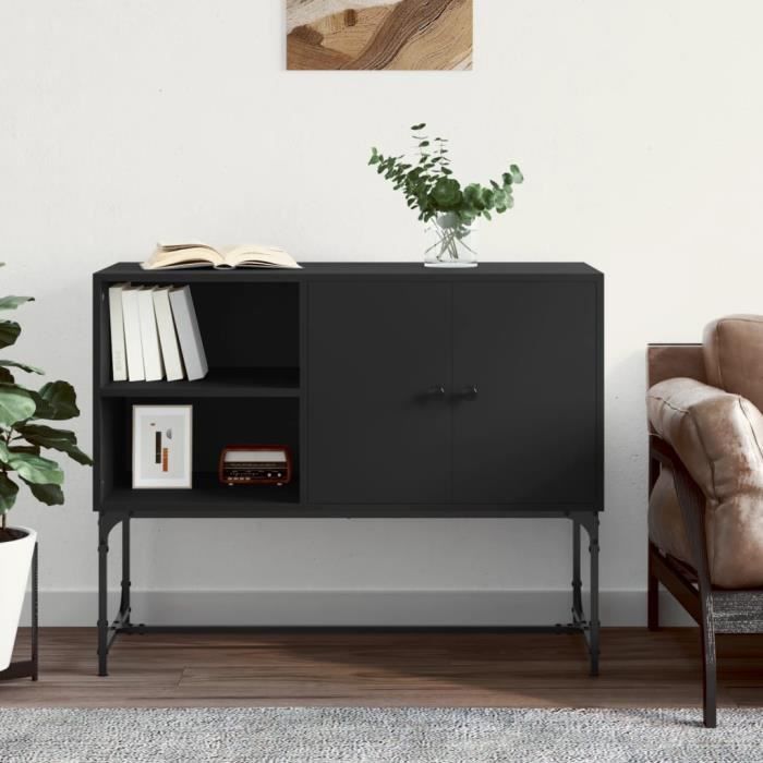 VidaXL Buffet noir 100x40x79,5 cm bois d'ingénierie 831818