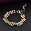 Fashion Women's Gold Silver Plated Clear Crystal Chain Bracelet Bangle Jewelry AVE