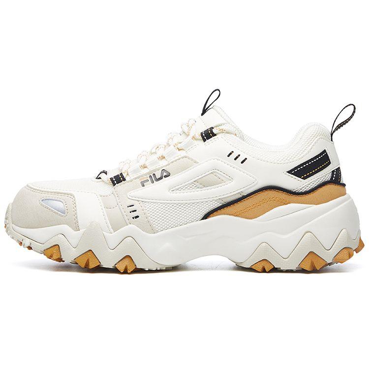 Fila Fellow Mesh Fabric Sports Comfortable Shock Absorption Wear-Resistant Breathable Low-Top Casual Shoes Women Sneaker White Yellow F12W041112FSY