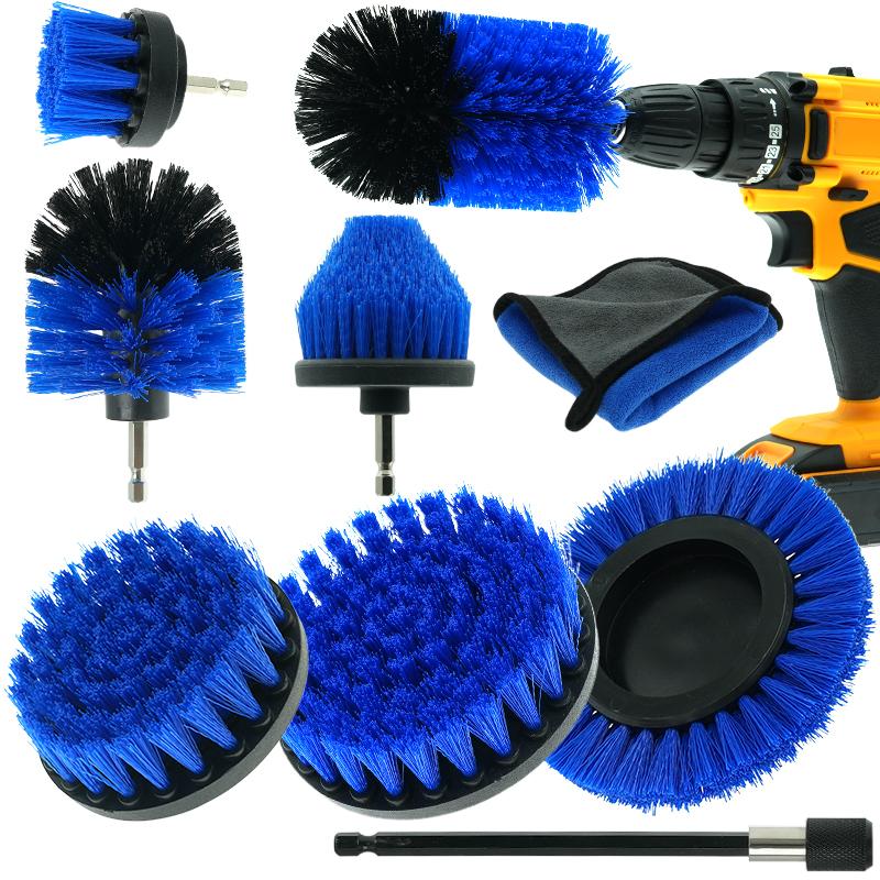 Professional Eco-Friendly PP Wheel Style Power Scrub Drill Cleaning Brush for Carpet From Anhui China Factory