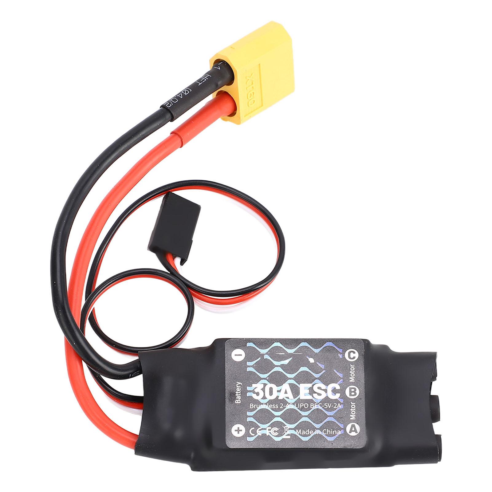 

30A ESC Brushless Speed Controller with XT60 3.5mm Plugs for RC Fixed Wing Aircraft Quadcopter