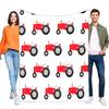 Vintage Roter Traktor Decke Weiches Flanell Fleece Überwurf Bauernhaus Bett Sofa Couch Dekor Gemütlich Warm Leichtgewicht Geschenk für Männer Frauen Ki