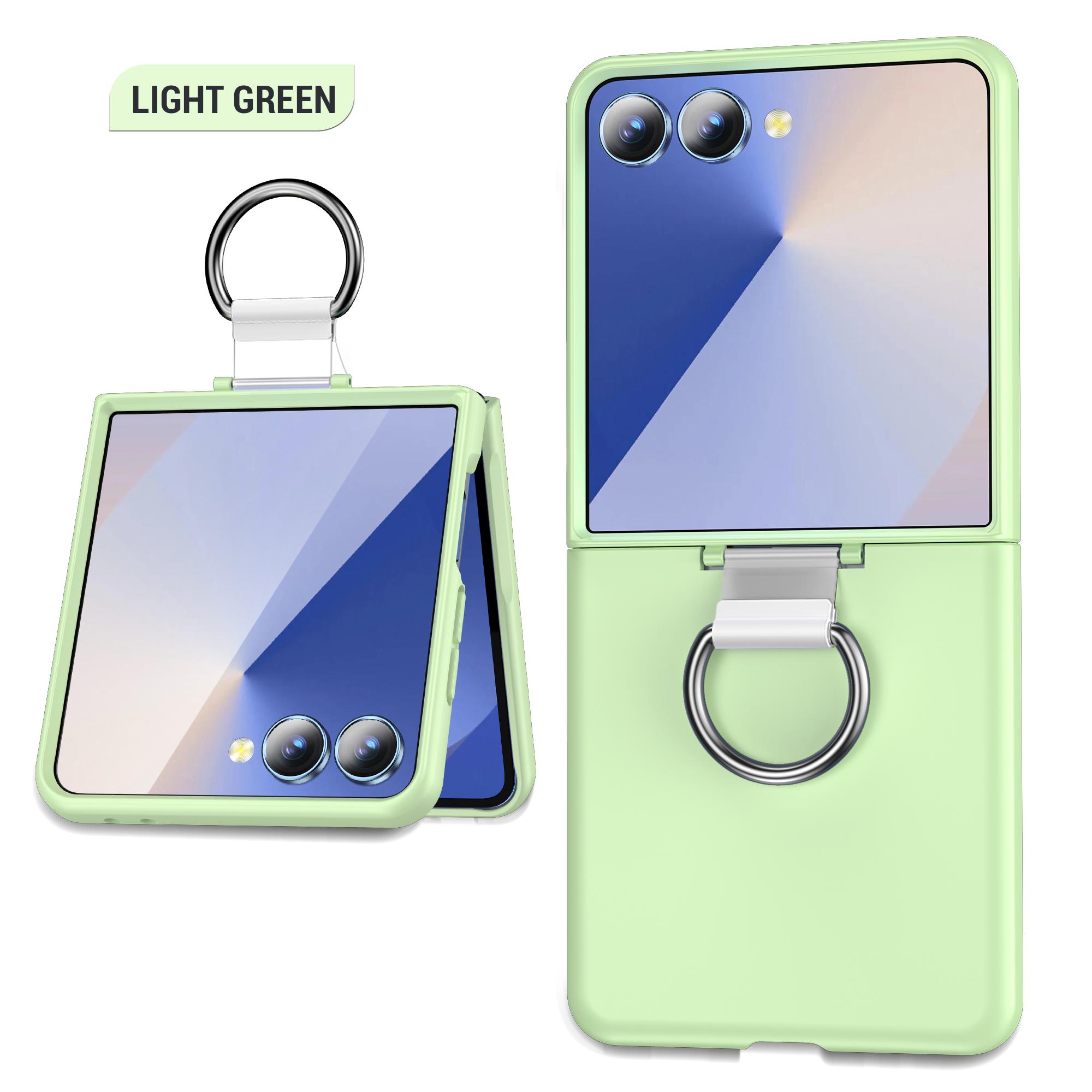 

Shockproof Armor With Ring Holder Phone Case For Galaxy Z Flip 7 6 5 4 3 For Samsung Z Flip7 ZFlip7 flip6 5G Hard PC Back Cover Galaxy Z Flip6 світло-зелений колір