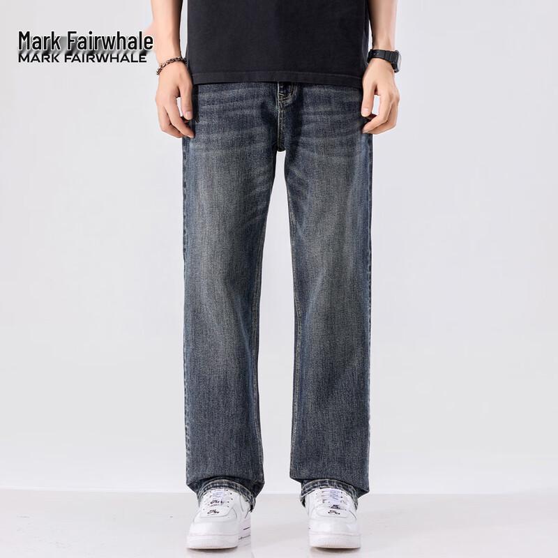 Mark Fairwhale Men's Retro Loose Fit Straight-Leg Jeans