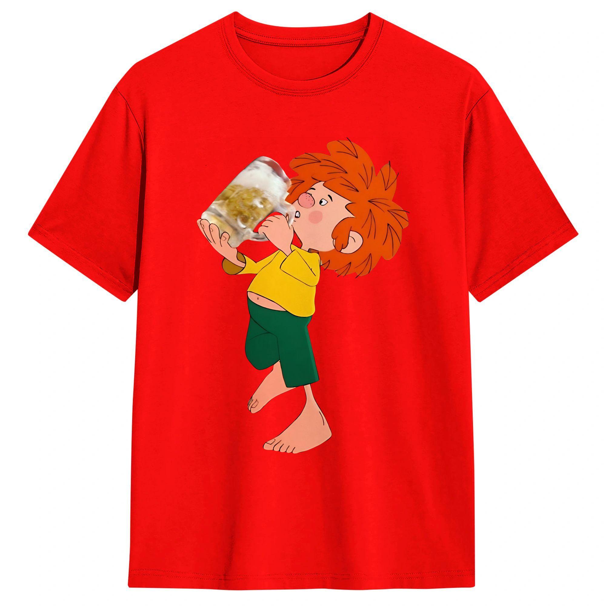 PPumuckls TShirt Summer Fashion TShirts Cotton O Neck Plus Size Tees Short Sleeve Vintage Tshirt S