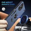 KEYSION Shockproof Armor Case for HONOR 400 Pro 5G Soft Silicone+PC Metal Ring Stand Phone Back Cover for Huawei Honor 400 5G