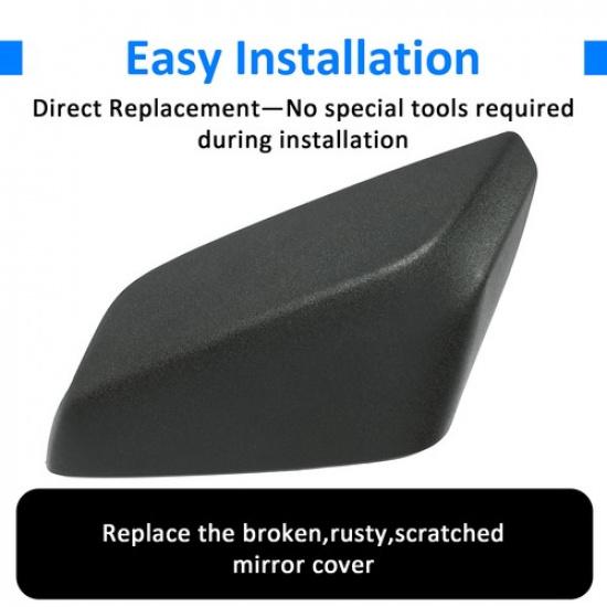 For 2016-  Chevrolet Malibu Driver Side Mirror Cap Cover Black Textured