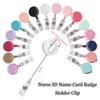 Office Supplies Exhibition Badge Holder ID Name Card Pull Buckle Retractable Badge Reel Badge Clip