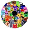 Non-Toxic Sprunki 52Pcs/Set Stick-On Decals For Skateboard Laptop Guitar Fridge Phone Luggage - Assorted Sticker Set Toy