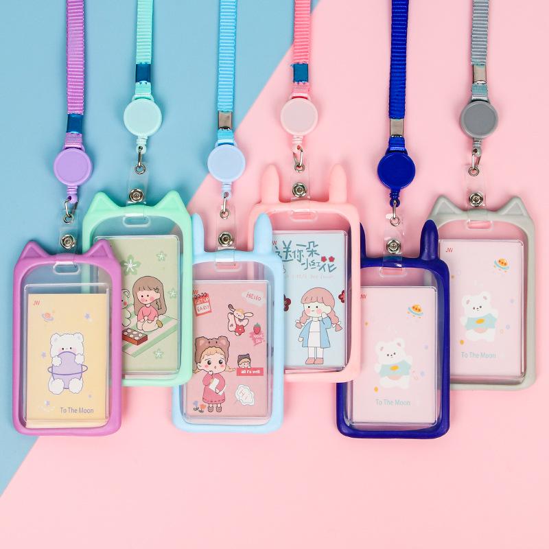 Transparent Student ID and Meal Card Holder with Lanyard