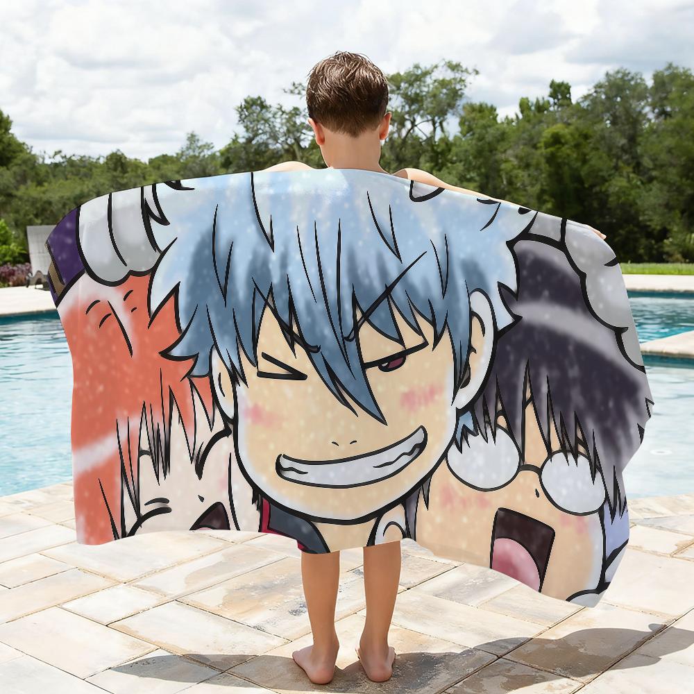 Serviette Anime Gintama Séchage Rapide Serviettes de Plage Conviennent Pour Les Piscines Camping Yoga Et La Salle de Sport