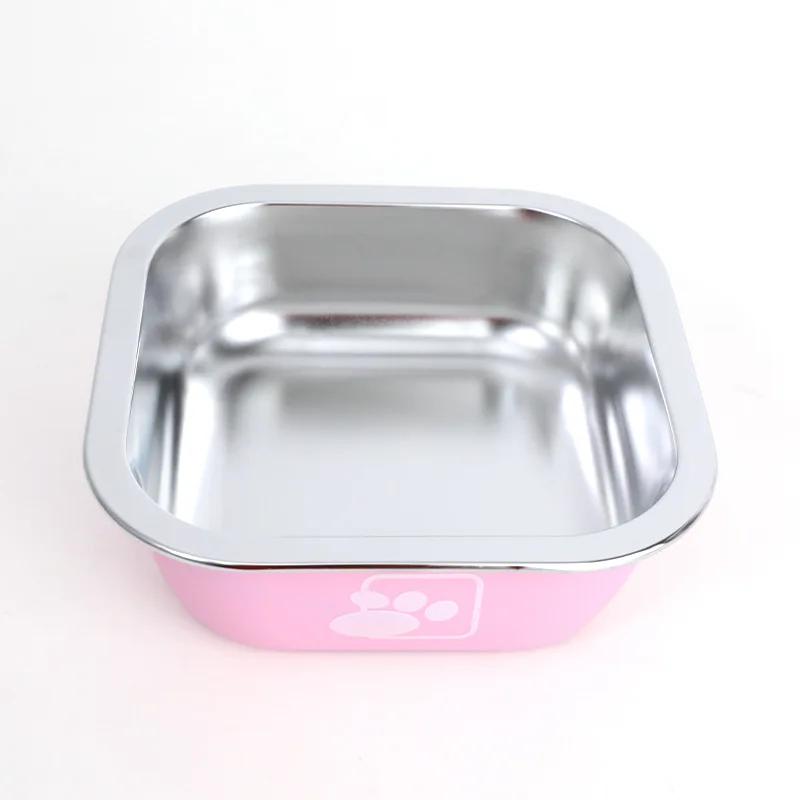 Non-slip Dog Bowls for Small Medium Large Dog Feeder Bowls and Drinkers Stainless Steel Pet Feeders Pets Dogs Accessories