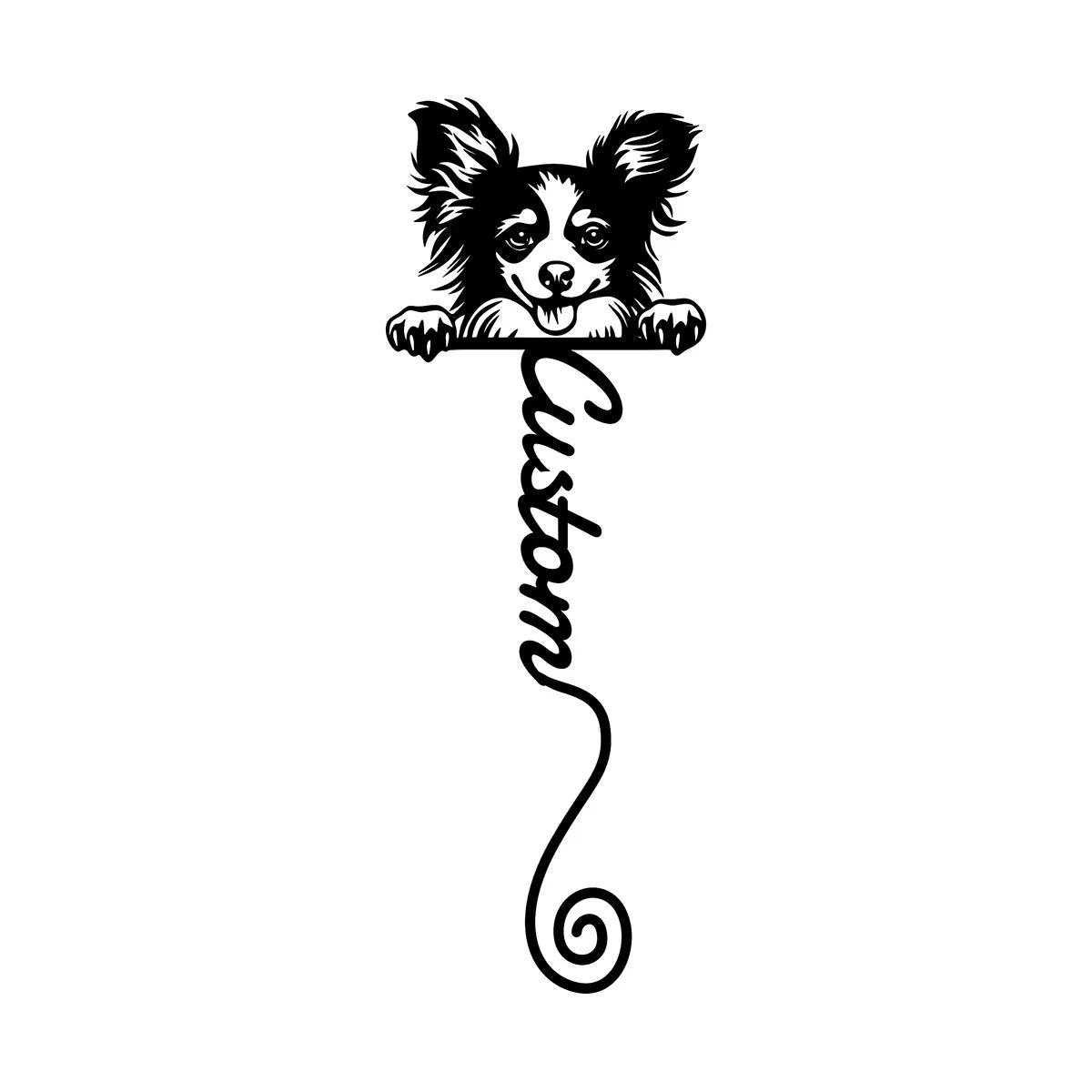 Metal Bookmark, Long Haired Chihuahua, Book Lover Gift, Back to School, Teacher Appreciation, Dog Lover Souvenir