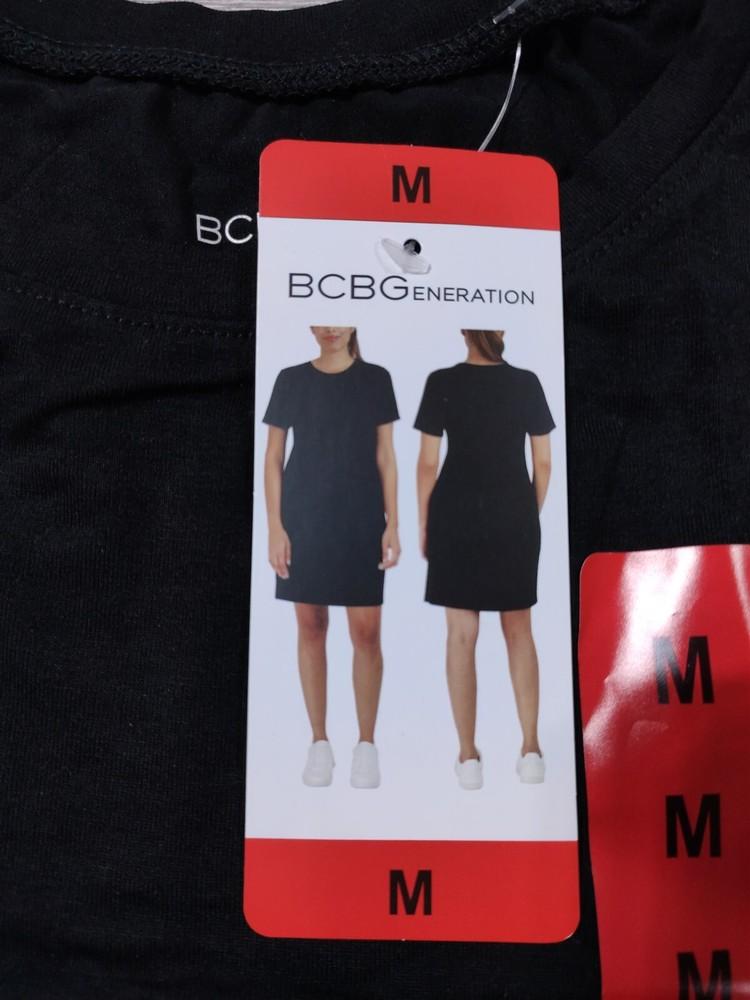 Платье BCBGeneration Взрослое Среднее Черное Рубашка Платье Милое Женское Вискоза Унисекс Футболка S