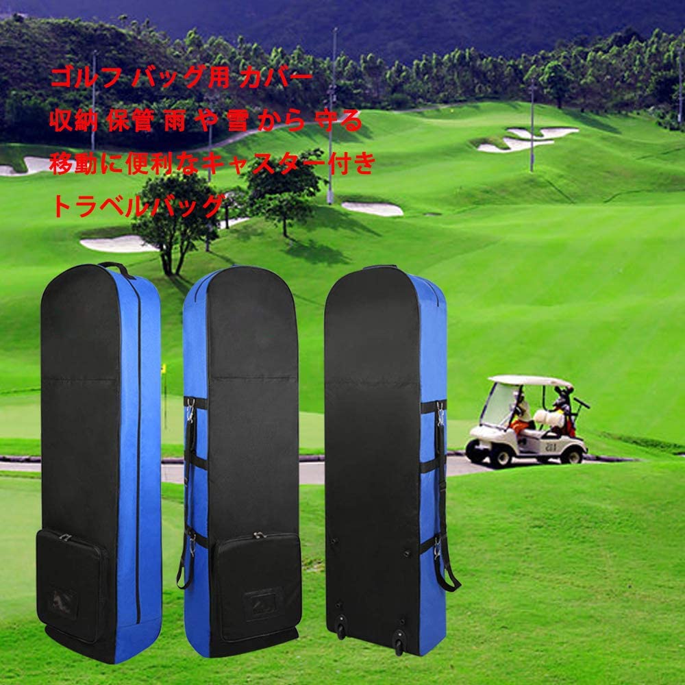 Zmayastar Kryt na golfový bag Úložný prostor Chrání před deštěm a sněhem Cestovní taška s kolečky pro pohodlný pohyb SP-GEF-058 (Modrý)