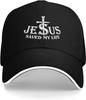 Jesus Saved My Life Cross Christian Baseball Cap Adjustable Polyester Outdoor Sports Sun Hat
