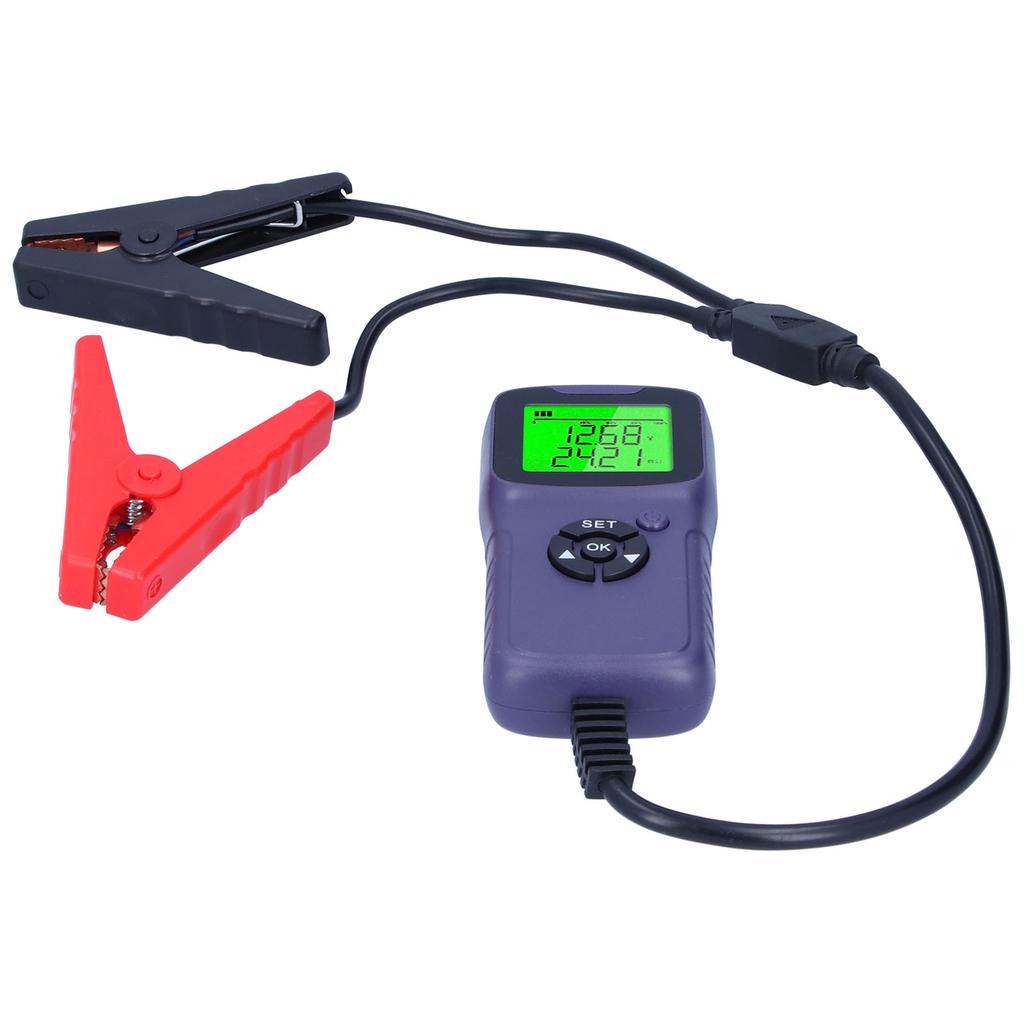 A300 Digitaler Autobatterietester LCD-Batterietestanalysator Autotest-DiagnosetoolsPurple