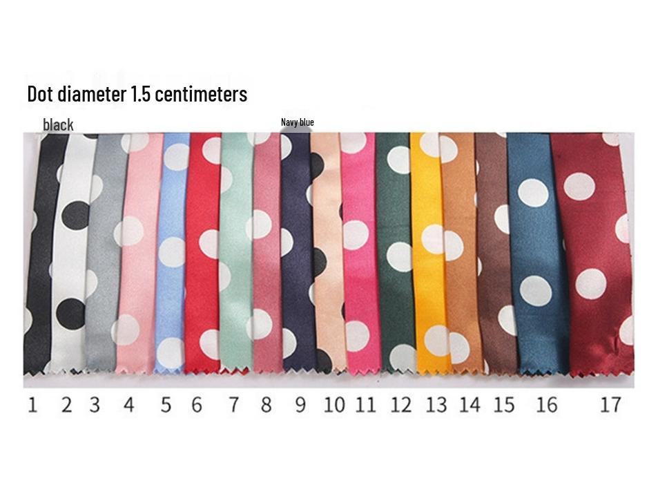 Satin-Stoff mit Tupfenmuster für Kleidung, Kleiderfutter, Homewear und Kopfbedeckungen