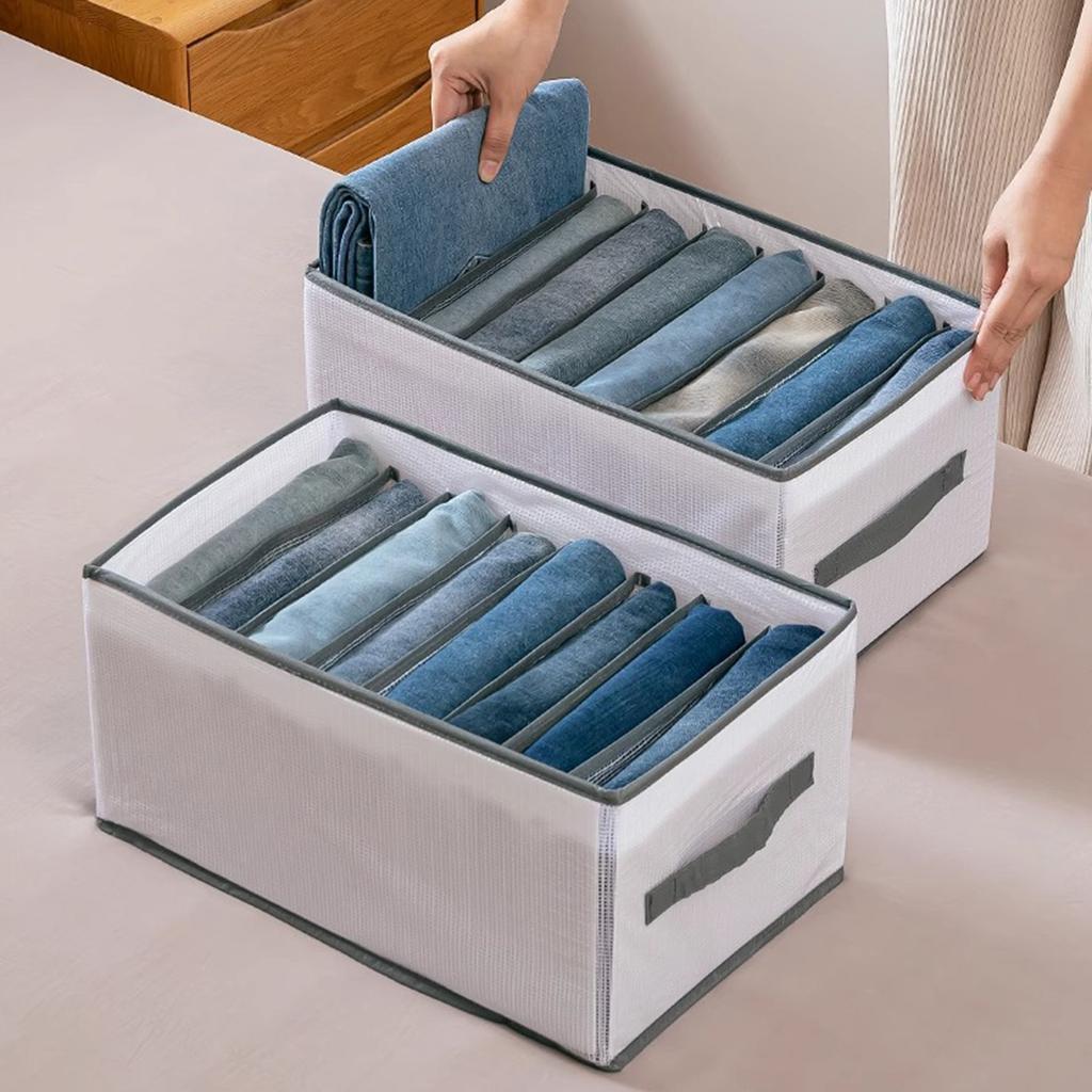 1pc Clothes And Pants Storage Box, Portable Folding Wardrobe Storage Box