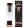 Tea Infuser Bottle Glass Onyx Crystal Rose Gold