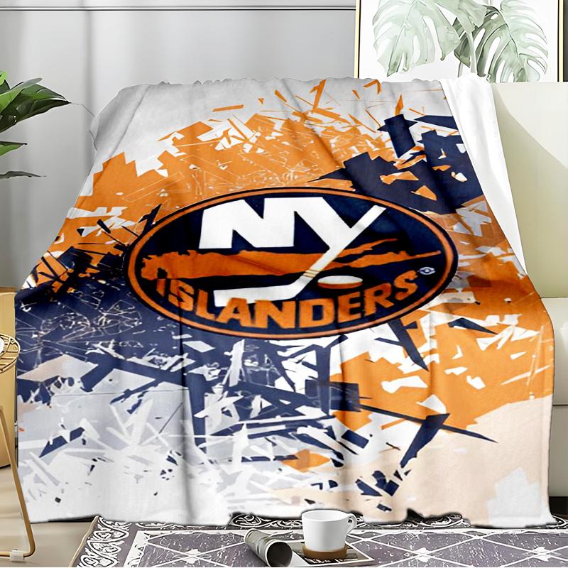 Ny Islanders Pride Blanket Flannel Throw for Sofa, Indoor, Camping, Living Room, Office, Chair, And Bed Soft Birthday Gift